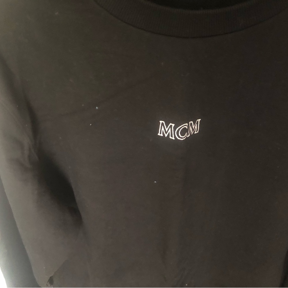 MCM Men's Classic Black Crewneck Sweater